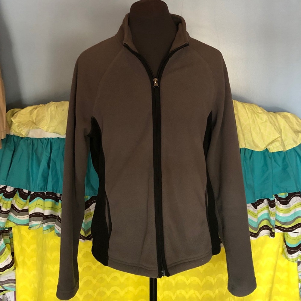 💐Fleece zip up jacket - Gray / Grey